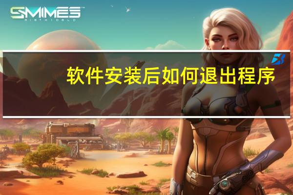 软件安装后如何退出程序
