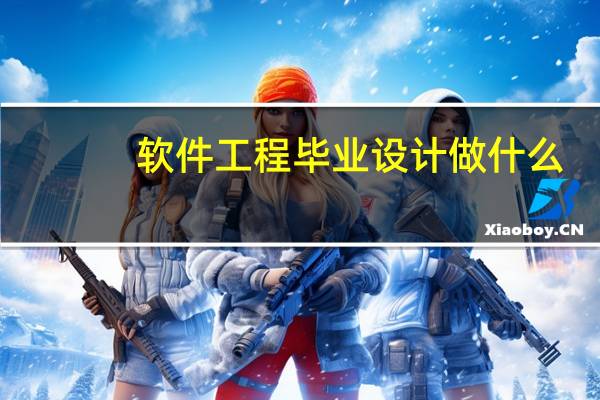 软件工程毕业设计做什么