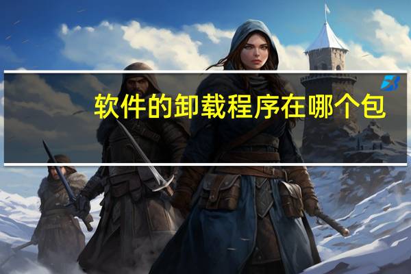 软件的卸载程序在哪个包