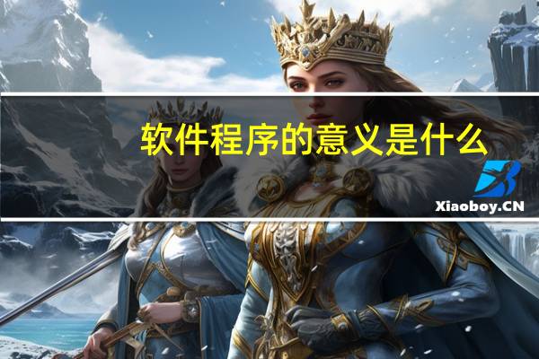 软件程序的意义是什么
