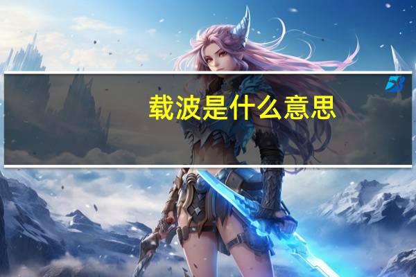 载波是什么意思