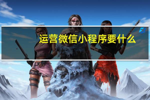 运营微信小程序要什么