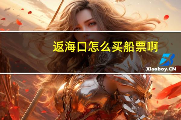 返海口怎么买船票啊