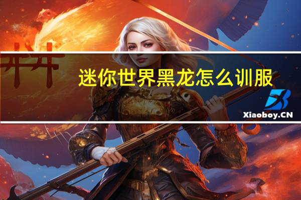 迷你世界黑龙怎么训服