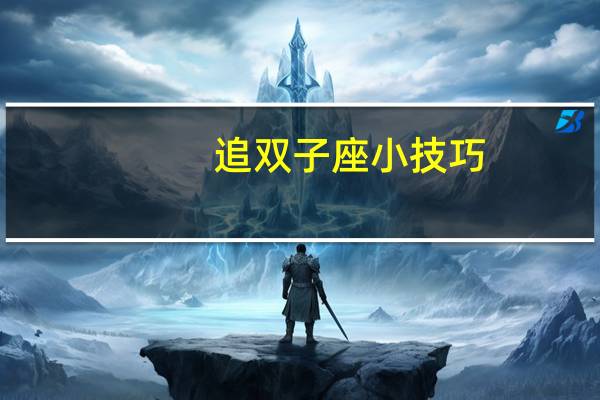 追双子座小技巧