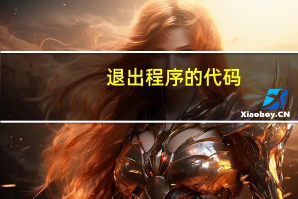 退出程序的代码