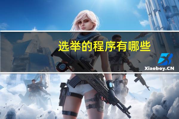 选举的程序有哪些