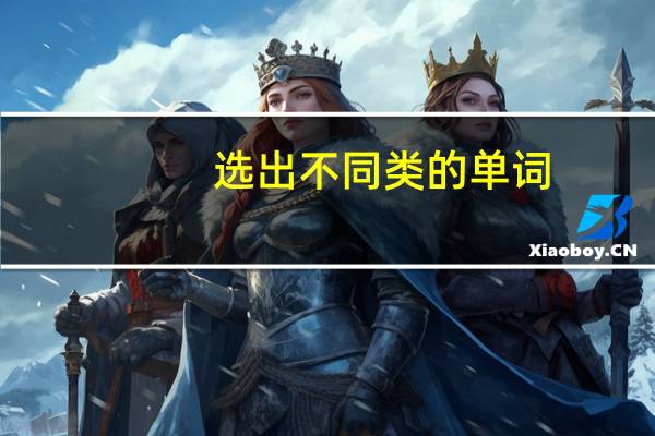 选出不同类的单词( )