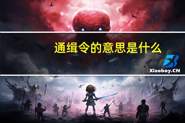 通缉令的意思是什么