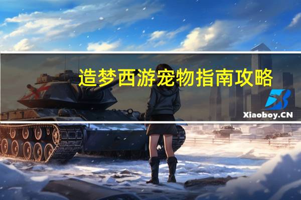 造梦西游宠物指南攻略