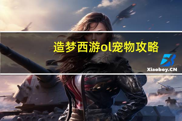 造梦西游ol宠物攻略