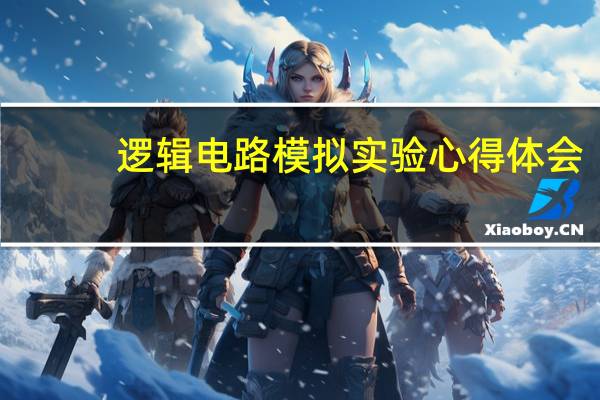 逻辑电路模拟实验心得体会