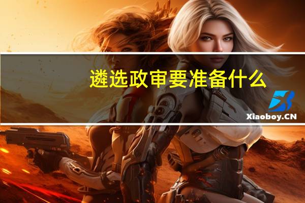 遴选政审要准备什么