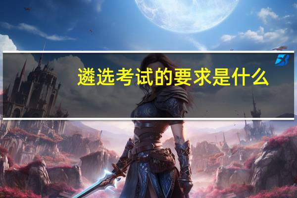 遴选考试的要求是什么