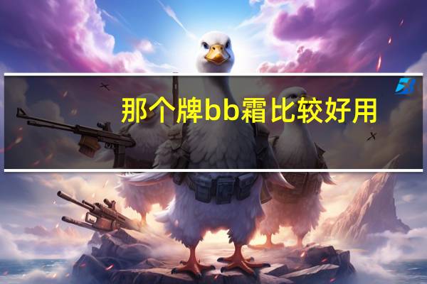 那个牌bb霜比较好用