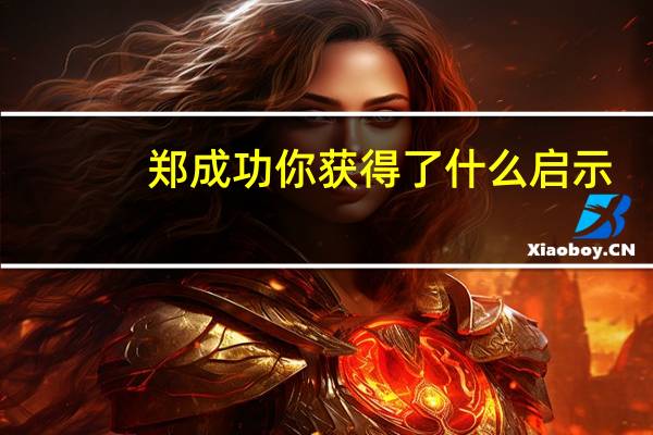 郑成功你获得了什么启示