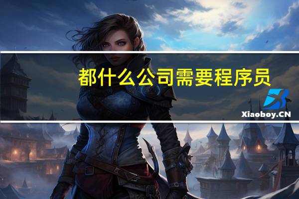都什么公司需要程序员