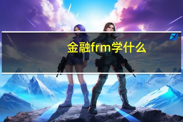金融frm学什么