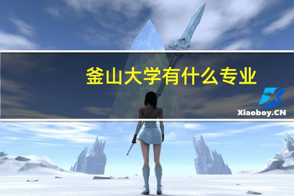 釜山大学有什么专业