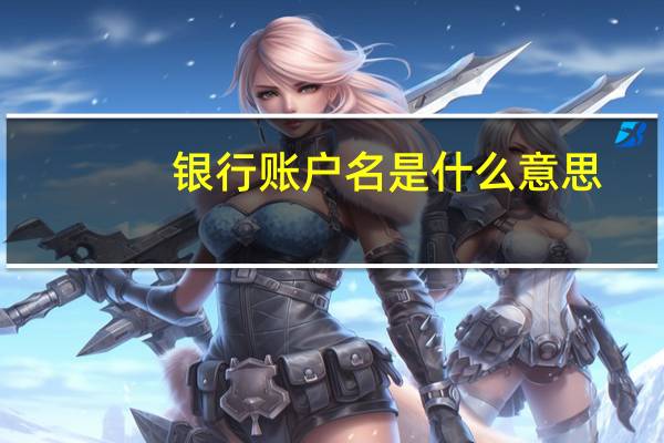 银行账户名是什么意思