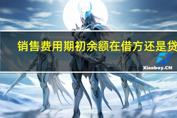 销售费用期初余额在借方还是贷方