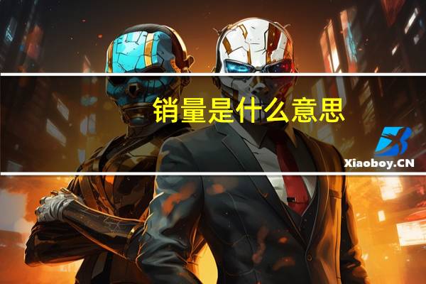 销量是什么意思