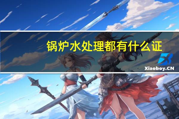 锅炉水处理都有什么证