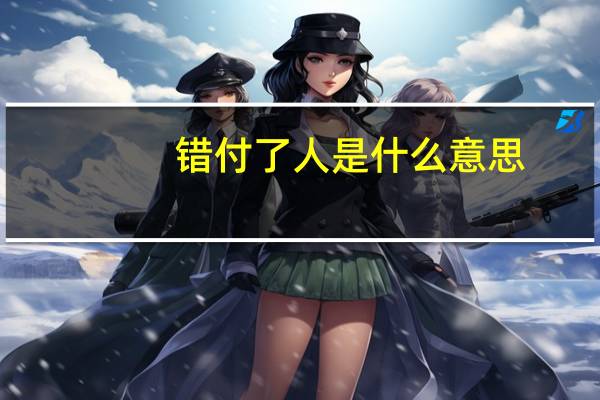 错付了人是什么意思