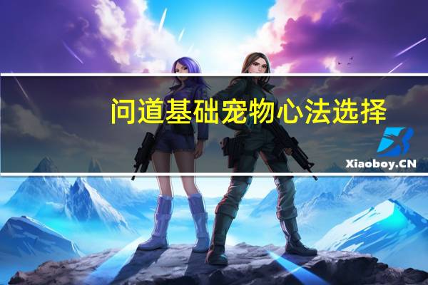 问道基础宠物心法选择