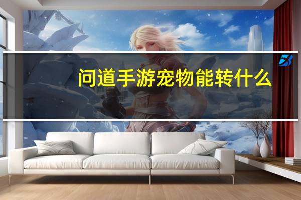 问道手游宠物能转什么