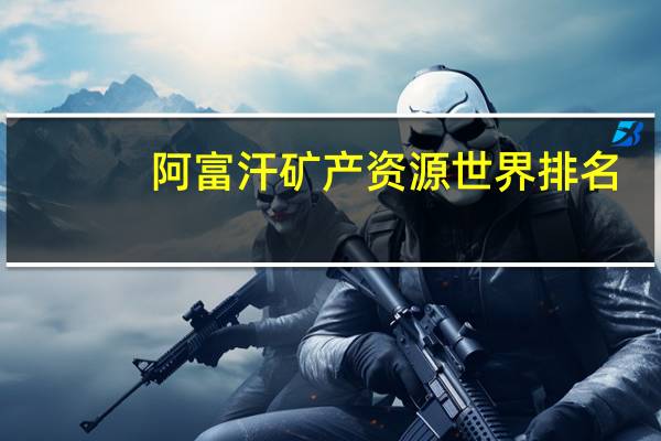 阿富汗矿产资源世界排名