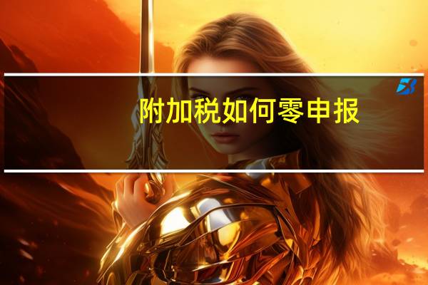 附加税如何零申报