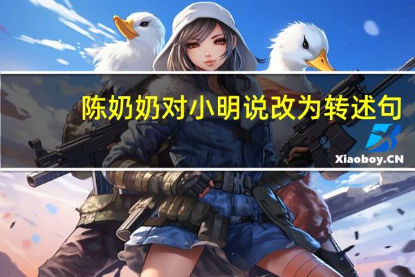 陈奶奶对小明说改为转述句