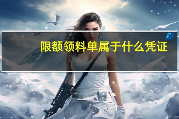 限额领料单属于什么凭证