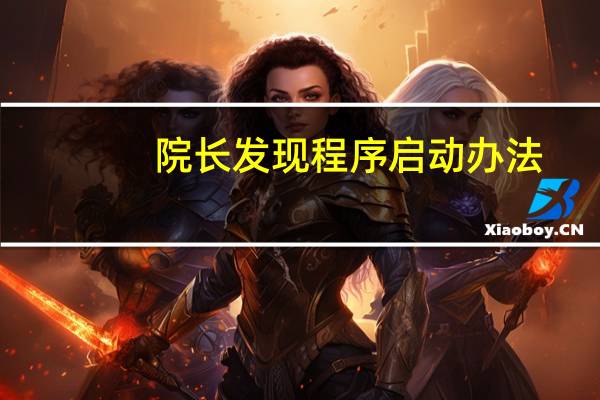 院长发现程序启动办法