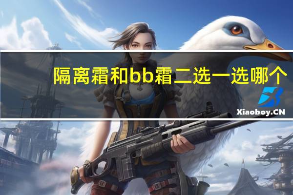 隔离霜和bb霜二选一选哪个
