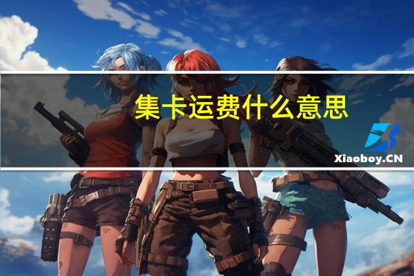 集卡运费什么意思