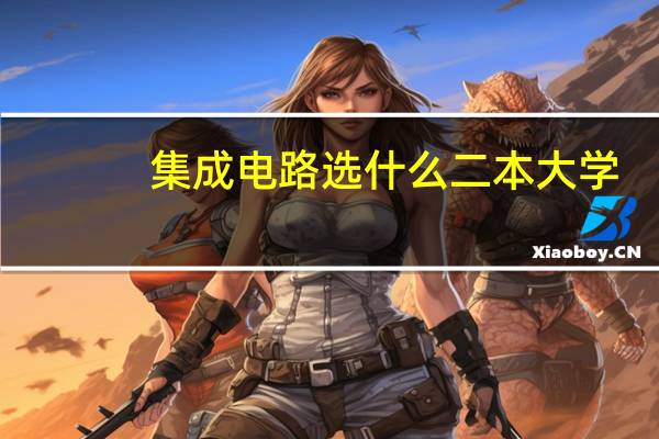 集成电路选什么二本大学