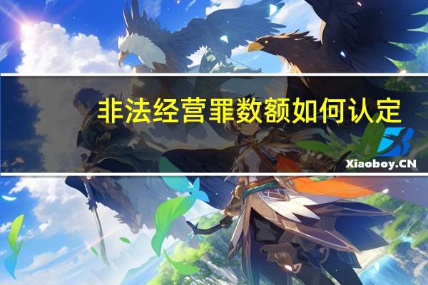 非法经营罪数额如何认定
