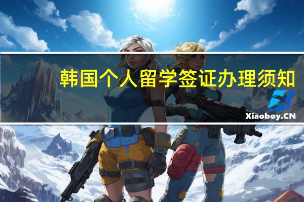韩国个人留学签证办理须知
