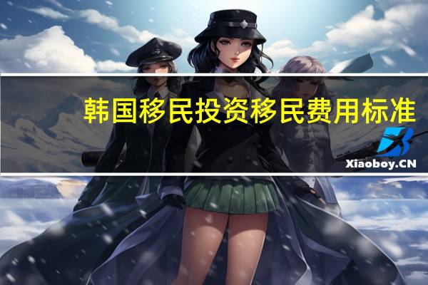 韩国移民投资移民费用标准