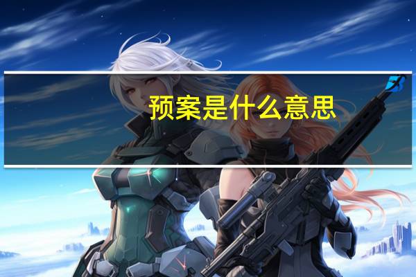 预案是什么意思