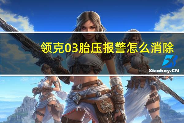 领克03胎压报警怎么消除