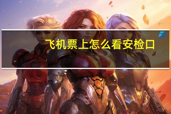 飞机票上怎么看安检口