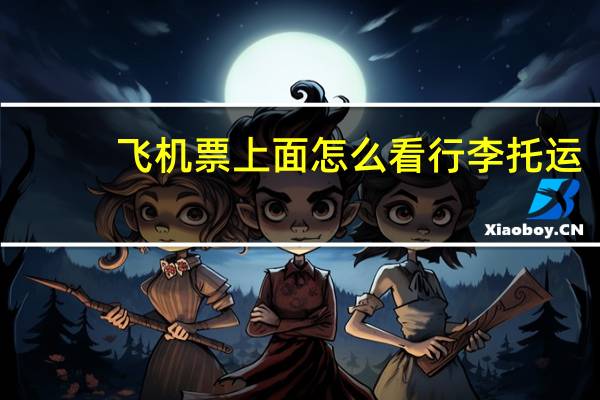 飞机票上面怎么看行李托运