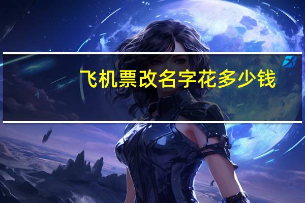 飞机票改名字花多少钱