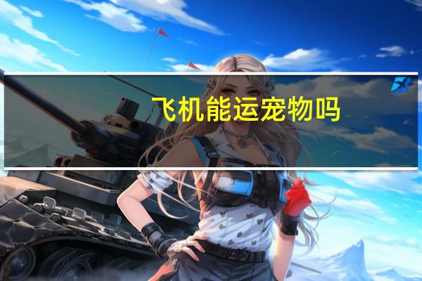 飞机能运宠物吗