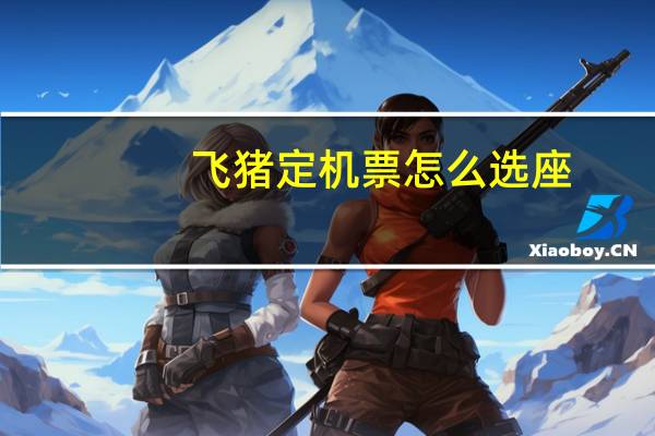 飞猪定机票怎么选座