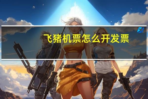 飞猪机票怎么开发票