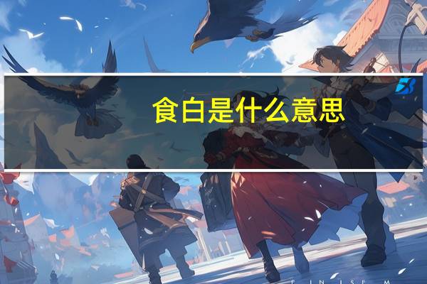 食白是什么意思